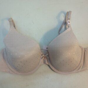 Victoria Secret Bow At Front Underwire Lightly Lined Full Coverage Bra 34C Glaze